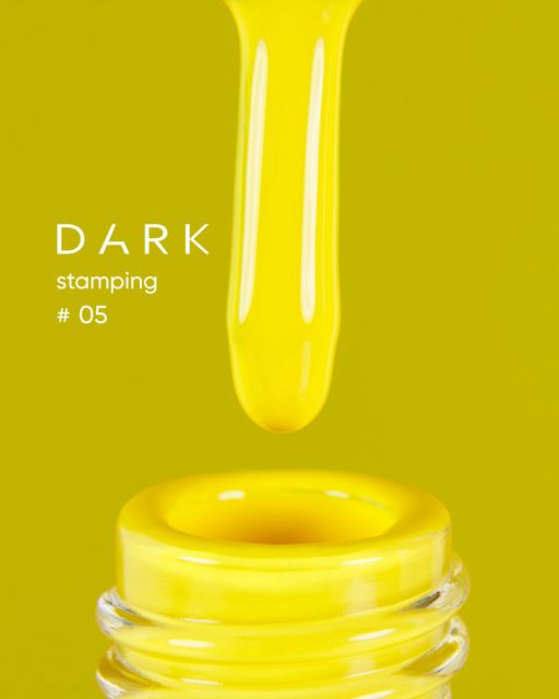 DARK Stamping polish №05 жовтий, 10 ml
