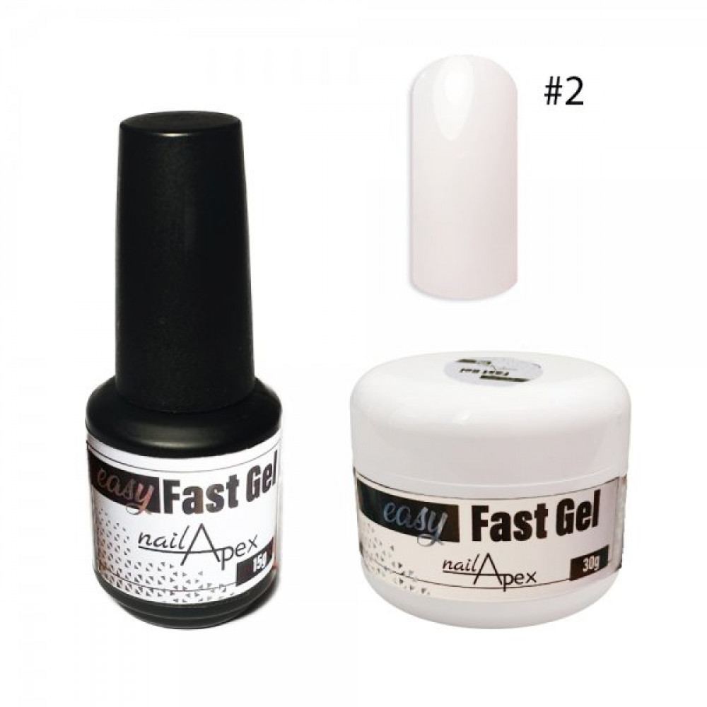 NailApex Easy Fast Gel(Фаст гель) №2- 30 мл— конструюючий гель для нігтів