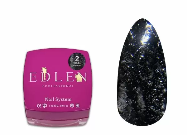 Sugar gel Edlen № 2, 5ml Чорний