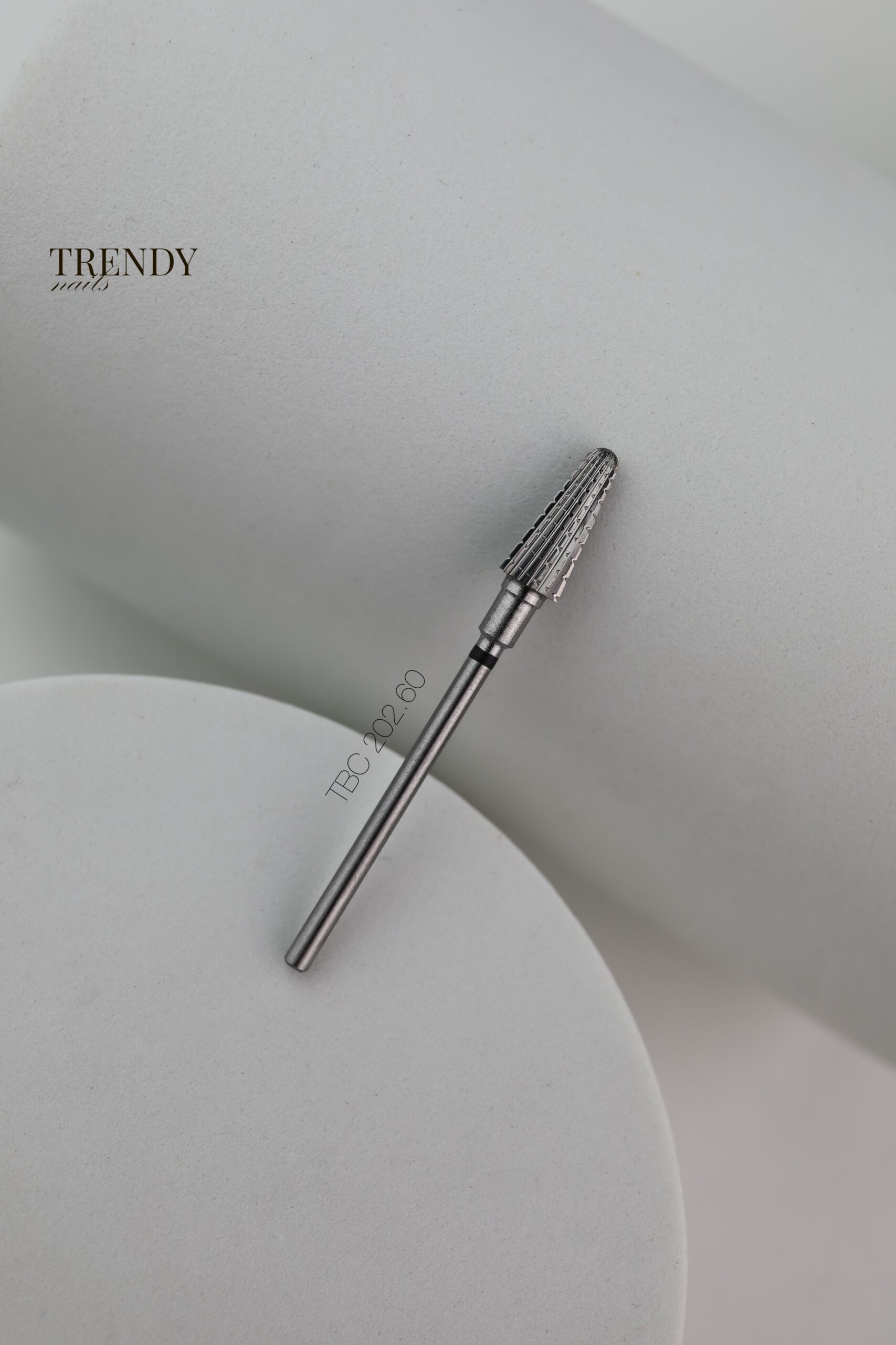 Trendy nails Фреза ТВС 202.060 (конус з тупим кінчиком сірий)