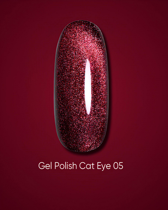 Dark gel polish Cat Eye 05, 10 ml