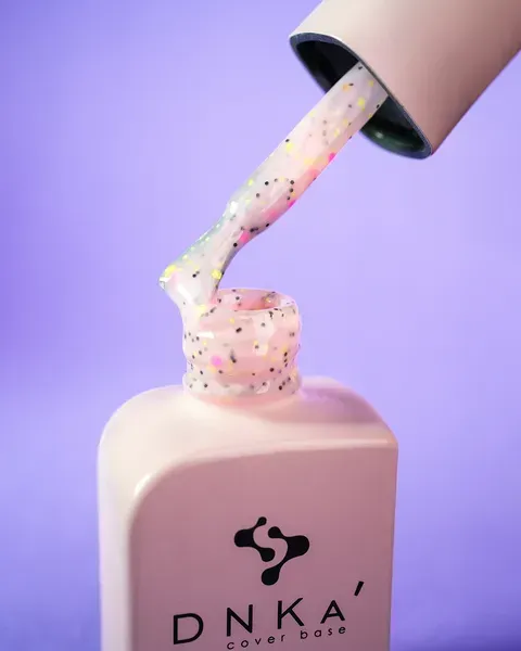 DNKa Cover Base, 12 ml #0061 Confetti (камуфлююча база) - Зображення 3