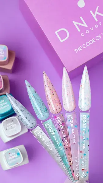DNKa Cover Base, 12 ml #0061 Confetti (камуфлююча база) - Зображення 5