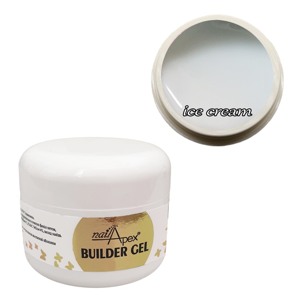 NailApex Моделюючий Крем гель «ICE CREAM» (30g) Builder Gel — гель для нігтів