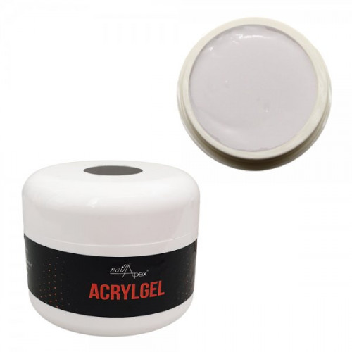 NailApex «Acryl WHITE Gel» (30g.) (в баночке) — Білий камуфляж UV/LED Акрігель для нігтів