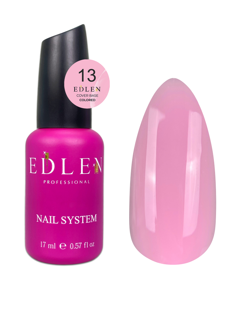 13 Камуфлююча база Cover base Colored Edlen 17 ml. new Barbie-рожевий