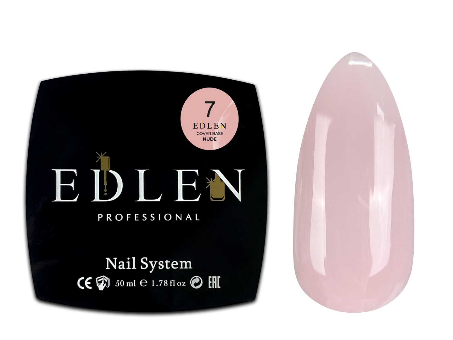 07 Камуфлююча база Cover base Nude Edlen 50 ml. new Пудрово-рожевий