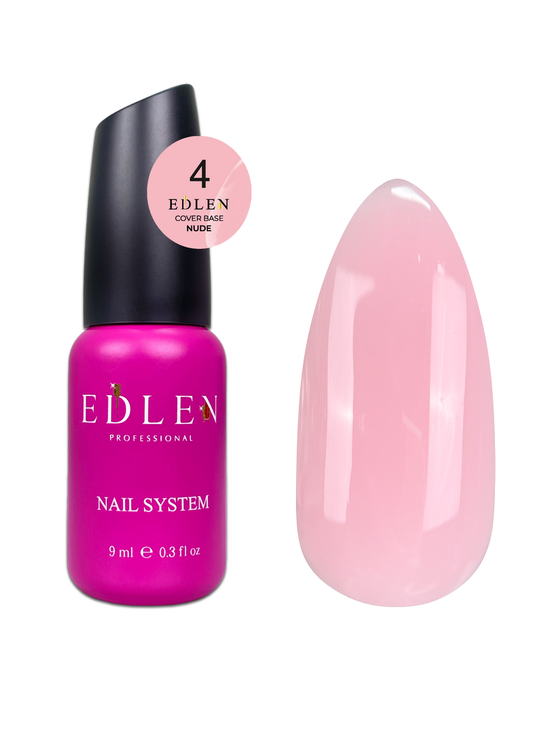 04 Камуфлююча база Cover base Nude Edlen 9 ml. new Світло-рожевий