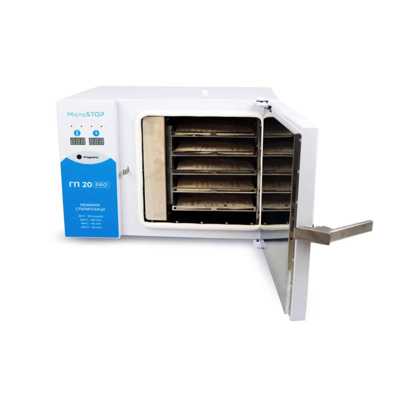 MICROSTOP ГП20 PRO ВИСОКОТЕМПЕРАТУРНА СУХОЖАРОВА ШАФА ДЛЯ СТЕРИЛІЗАЦІЇ - Зображення 2