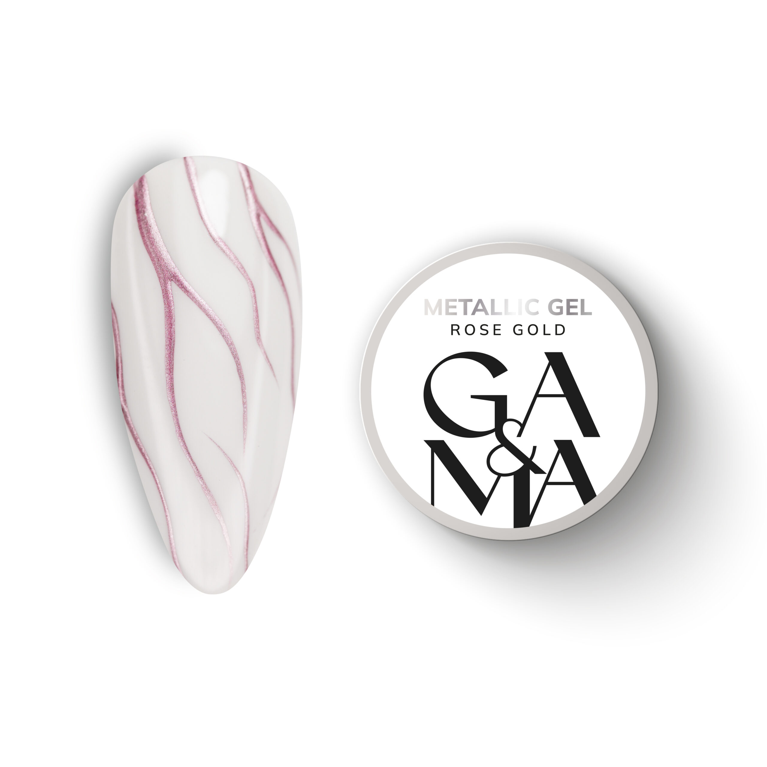 GA&MA Metallic gel Rose gold / Металік гель Роуз голд Limited edition