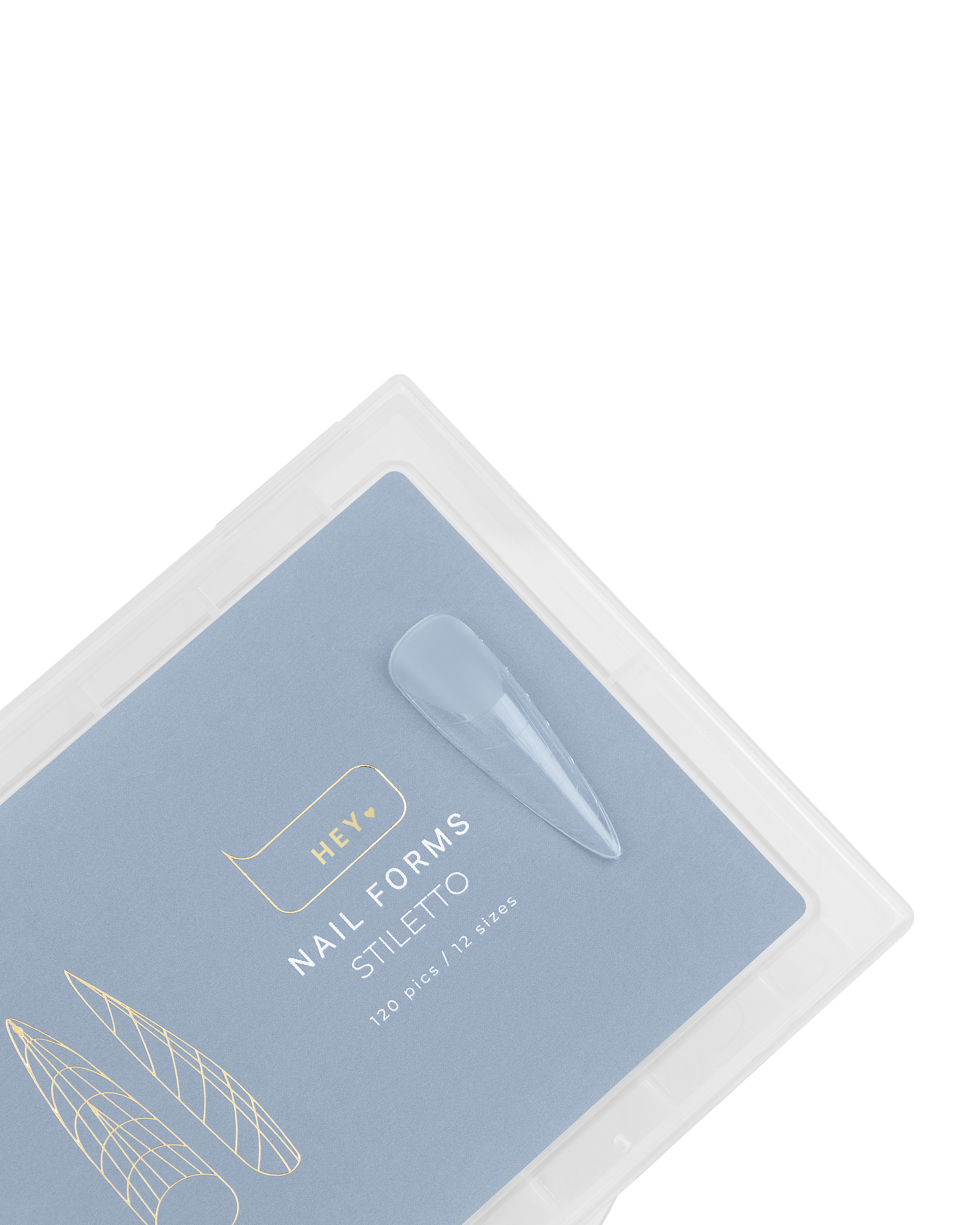 HEYLOVE ВЕРХНІ ФОРМИ TOP NAIL FORMS STILETTO(СТИЛЕТ) 120 ШТ