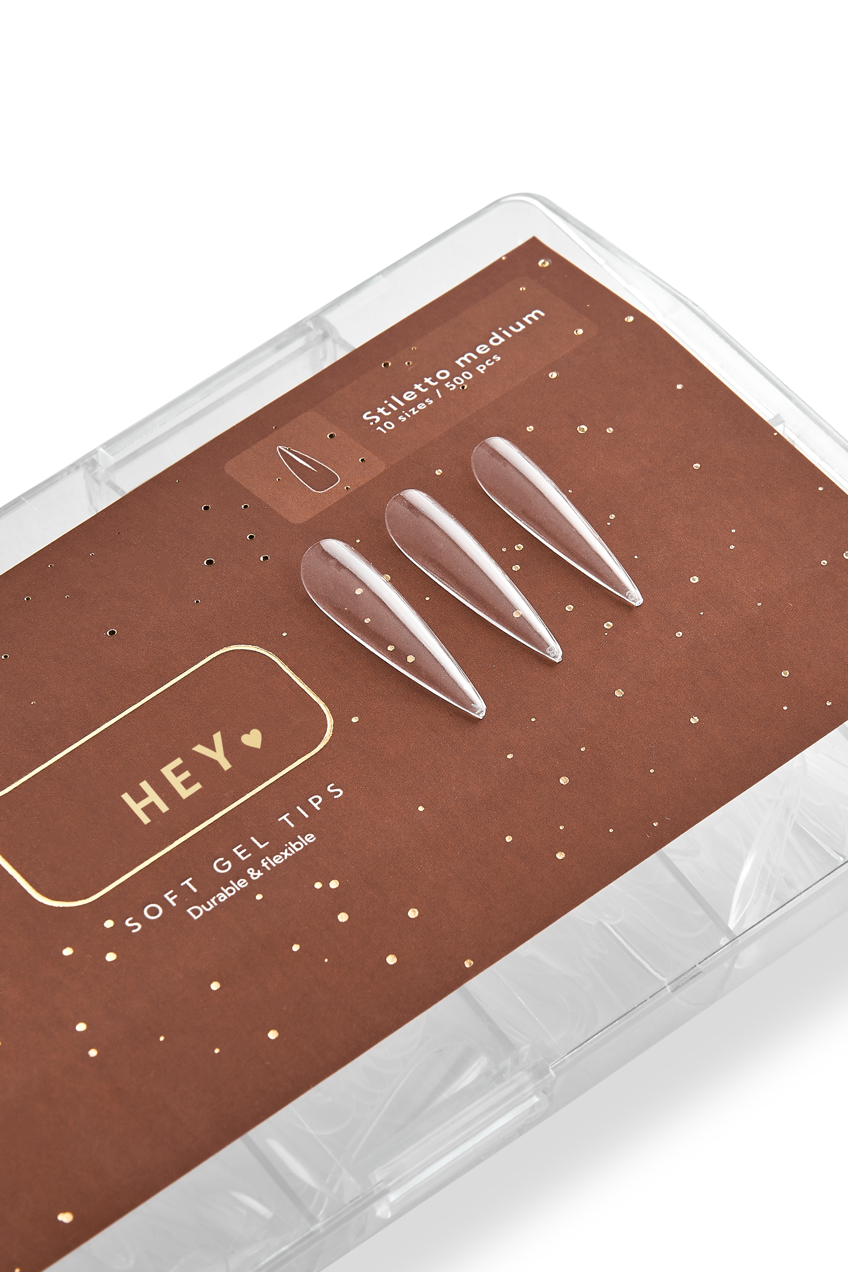 HEYLOVE Stiletto Medium (1 бокс | 500 шт | 10 розмірів) тіпси