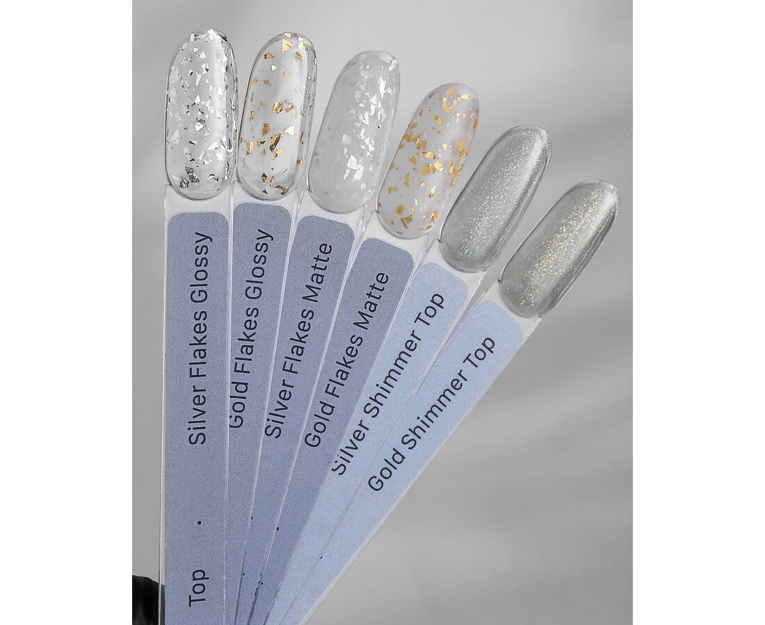 HEYLOVE Gold Flakes glossy Top matte 15 ml - Зображення 2