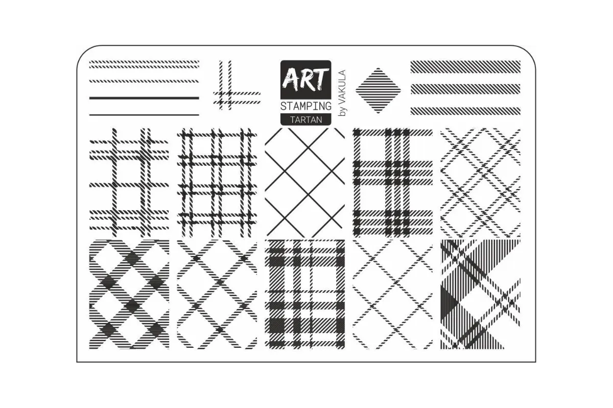 Art STEMPING Пластина для стемпінгу Tartan