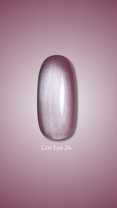 Dark gel polish Cat Eye 24, 10 ml
