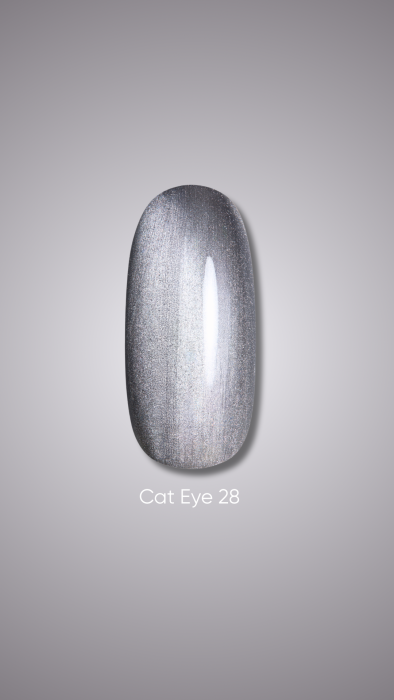 Dark gel polish Cat Eye 28, 10 ml