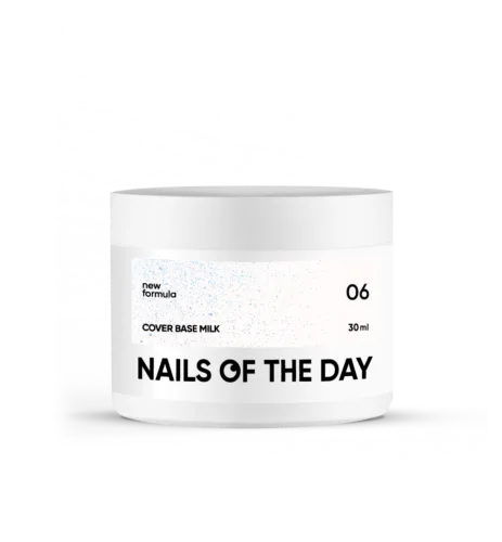 Base NAILSOFTHEDAY Cover NEW Formula (MILK) № 06, 30 мл shimmer