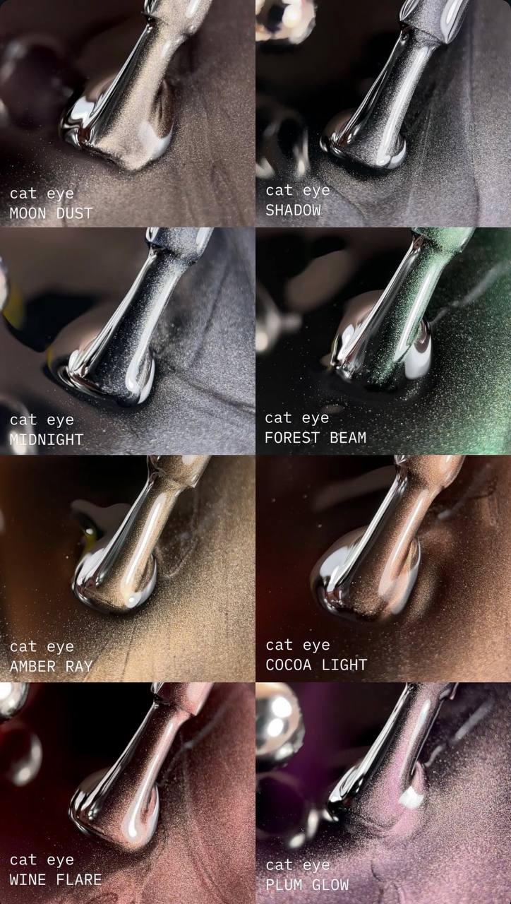 BIBLIOTEKA Гель-лак Котяче око Cat Eye № 02 Shadow - темно-сірий, 10 мл - Зображення 6