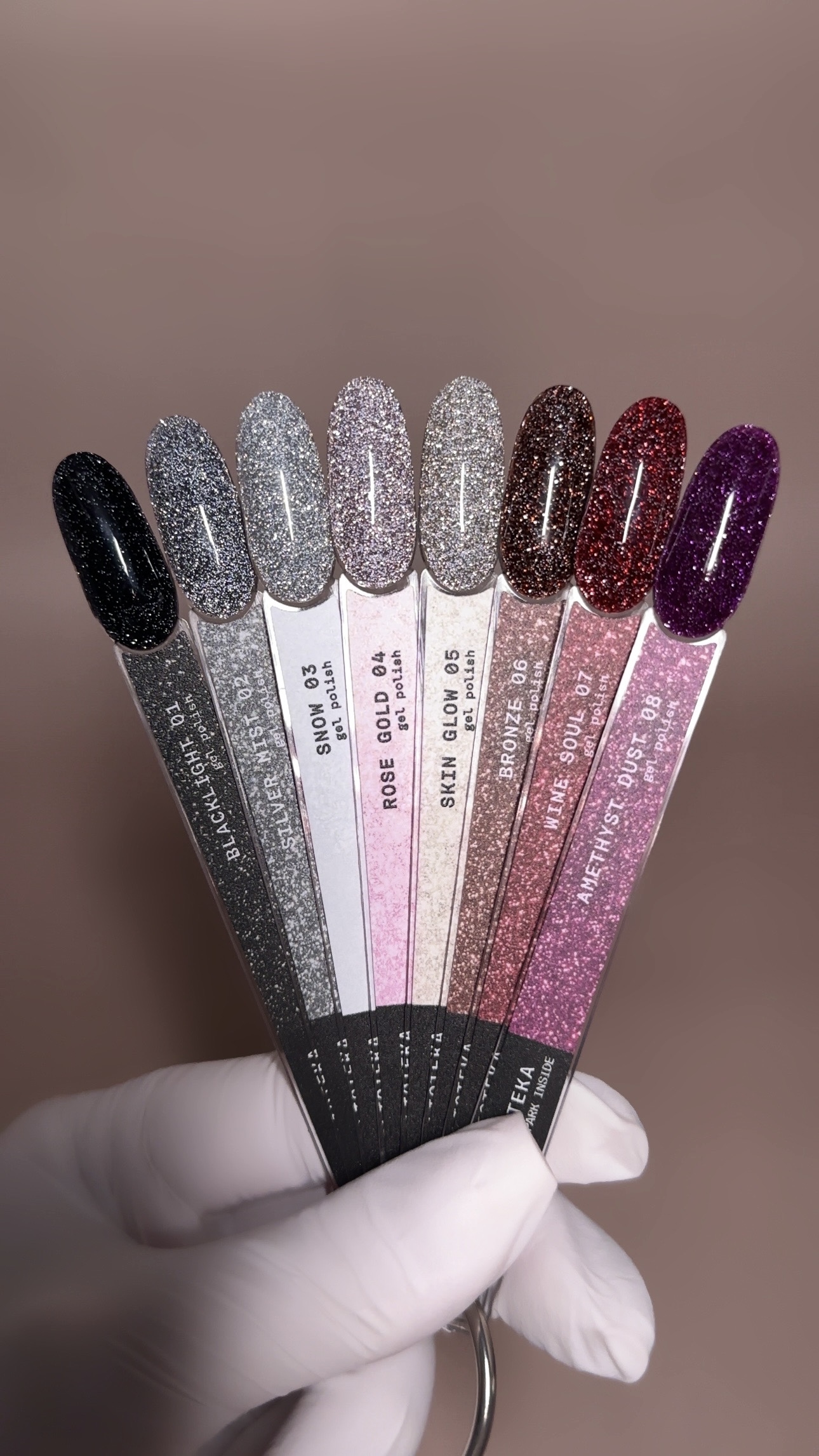 BIBLIOTEKA Гель-лак Cвітловідбиваючий Flash Gel Polish № 08 Amethyst Dust - Фіолет, 10 мл - Зображення 4